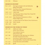 Program „The Mission“, sobota 5. októbra vo Westminster Cathedral Hall